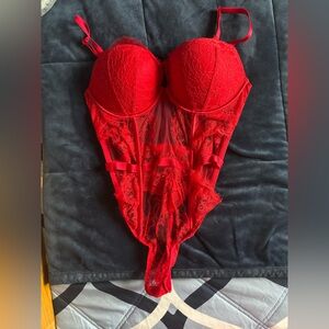 Victorias Secret Red Bombshell bodysuit